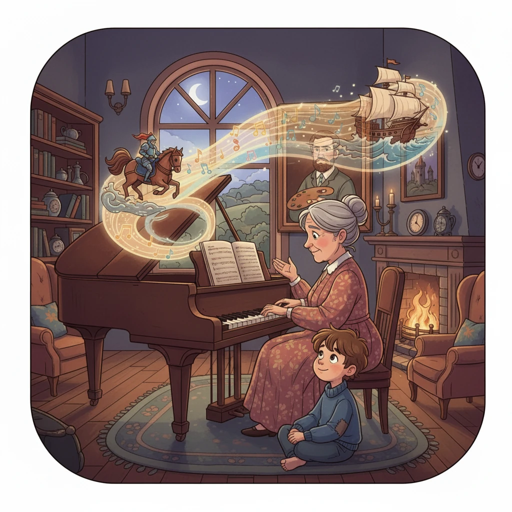 The teacher explained that Modest Mussorgsky's best friend, the artist Victor Hartmann, had died. To honor his friend, Mussorgsky decided to create musical pictures based on Hartmann's artwork.