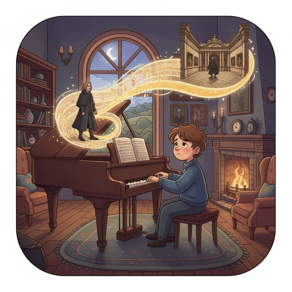 Modest imagined Mussorgsky, sitting at his piano, feeling sadness but also inspiration. He saw him composing each piece, starting with a grand promenade, as if walking through an art gallery.