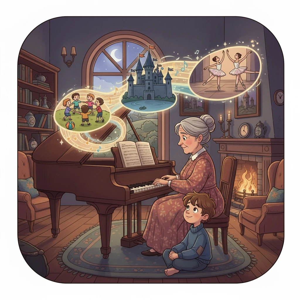 Modest pictured each 'picture' in his mind: a lively children's game, a solemn castle, a graceful ballet. The music was like a magical journey through Hartmann's art.