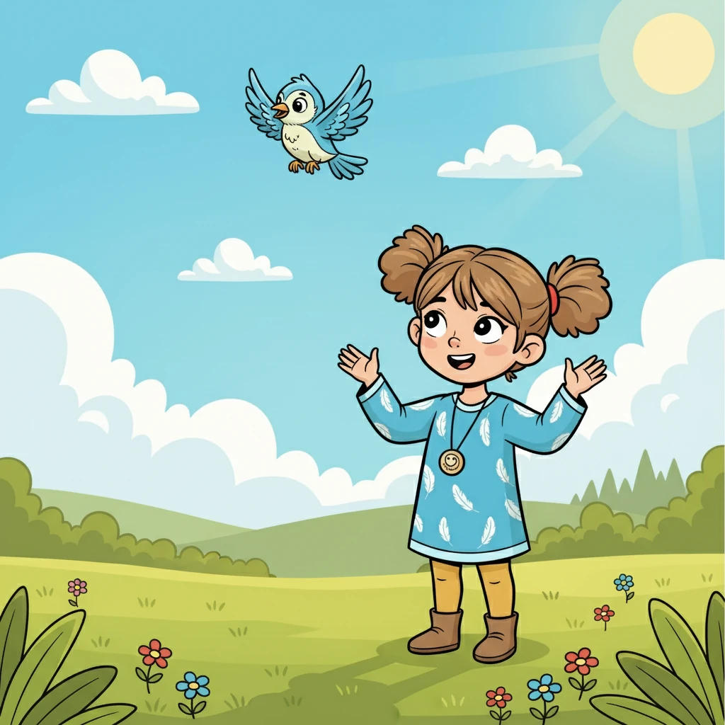 Аружан құсты ақырын далаға алып келді. Құс қанаттарын қағып, аспанға ұшып кетті. Аружан құстың артынан қарап, оның бақытты екенін сезді.