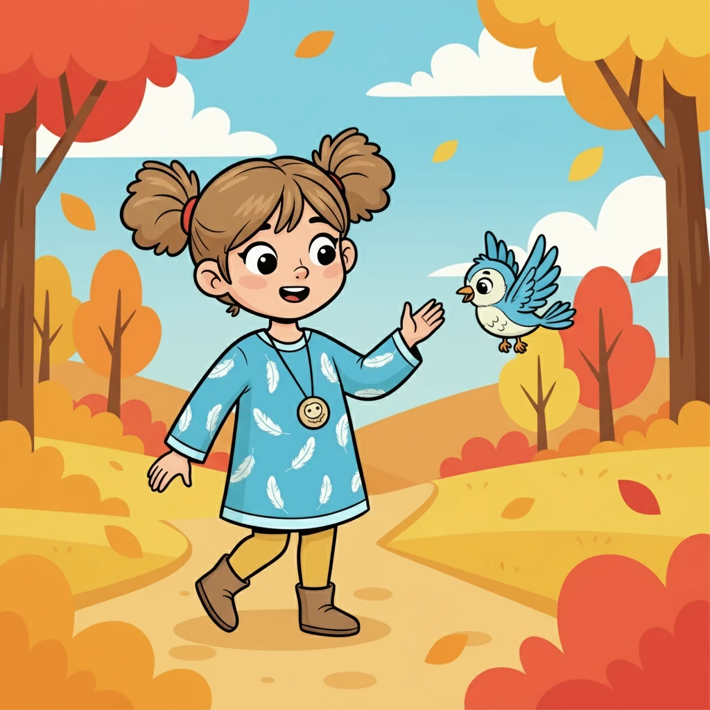 Күзде Аружан далада серуендеп жүргенде, ол жаңадан келген құсты көрді. Ол өзін танып, Аружанға қарай ұшып келді. Аружан мен құс қайтадан кездесті.