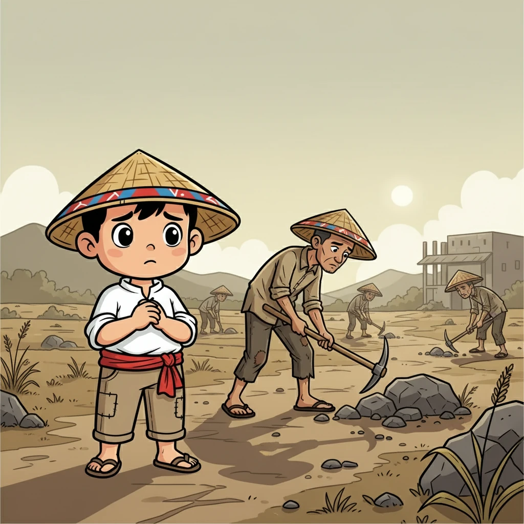 Meskipun menjanjikan pembebasan Asia, Jepang memaksa rakyat Indonesia bekerja keras dalam kerja paksa, yang dikenal sebagai romusha. Budi melihat banyak orang, termasuk ayahnya, dipaksa bekerja, menderita kelaparan dan kelelahan.