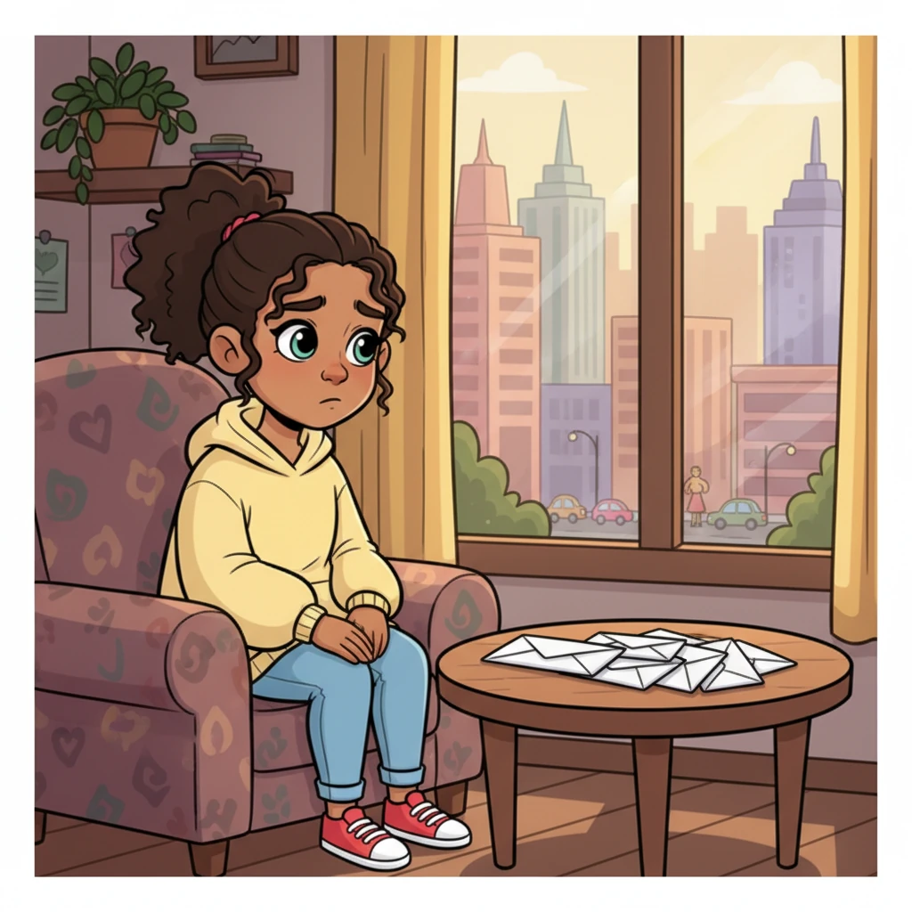Lily sat alone in her cozy but quiet apartment, a stack of rejection letters fanned out on her small table. Her shoulders slumped, and a wistful sigh escaped her lips as she gazed out the window at the bustling city. The vibrant world outside seemed to hum with opportunities that felt just out of her reach, leaving her feeling small and discouraged.