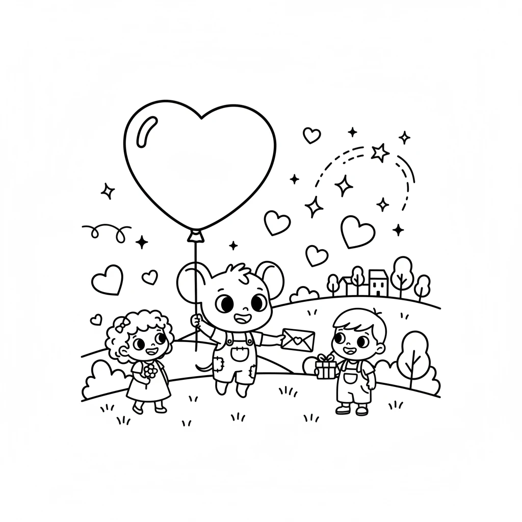 valentines day coloring pages - 涂色本