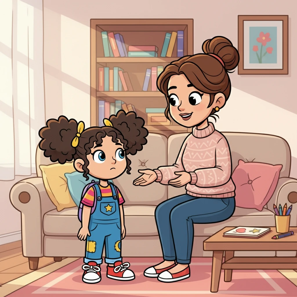 A mãe de Beatriz, com um sorriso gentil, sugeriu que juntas, elas poderiam encontrar uma maneira de lidar com esses sentimentos.