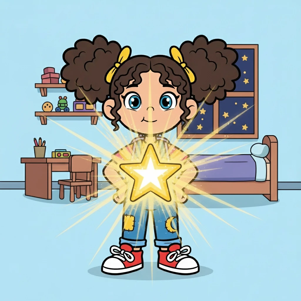 A Estrela da Responsabilidade surgiu, emanando uma força notável. Beatriz começou a entender o significado de seus atos.