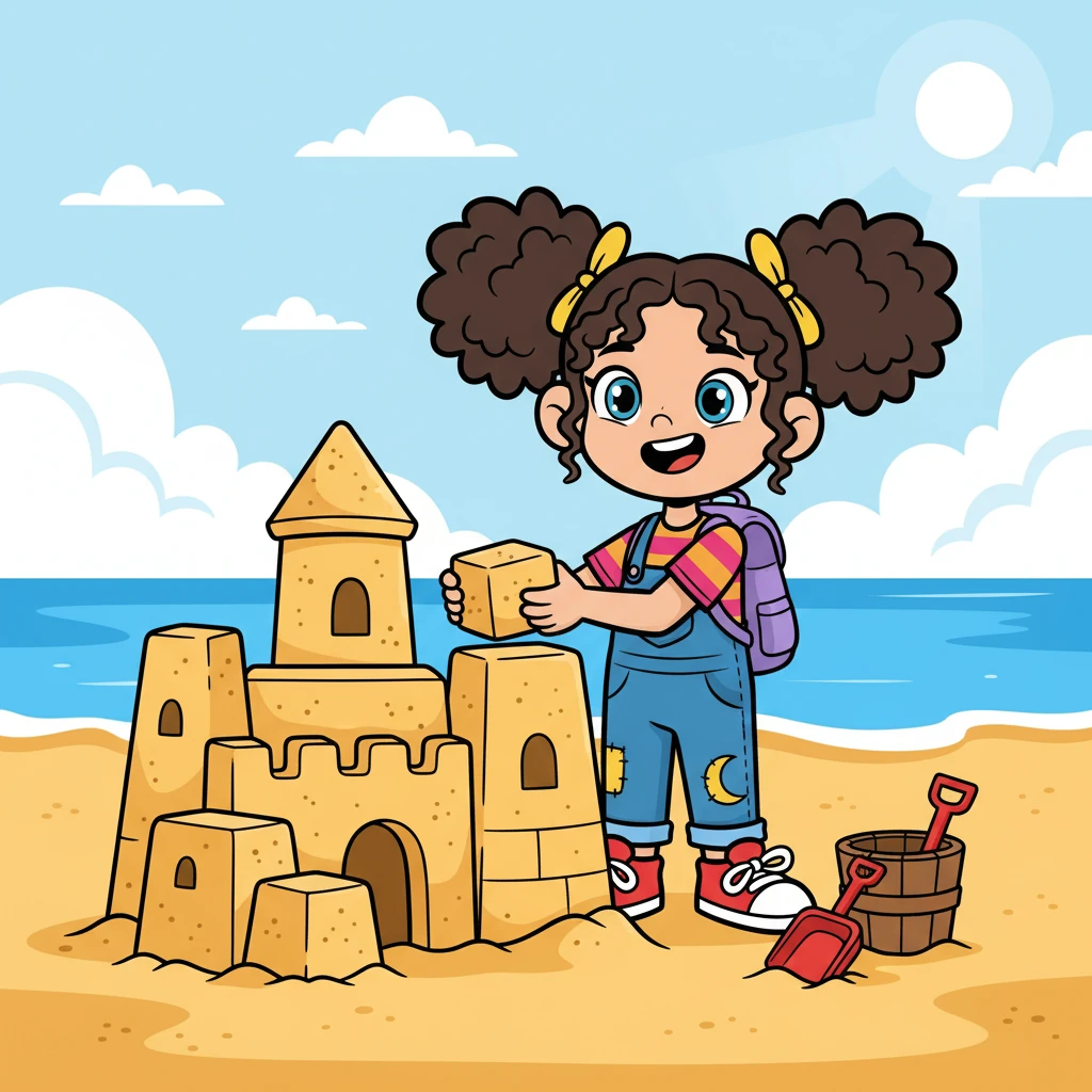 Beatriz aprendeu que a responsabilidade era como construir um castelo, tijolo por tijolo, com cuidado.