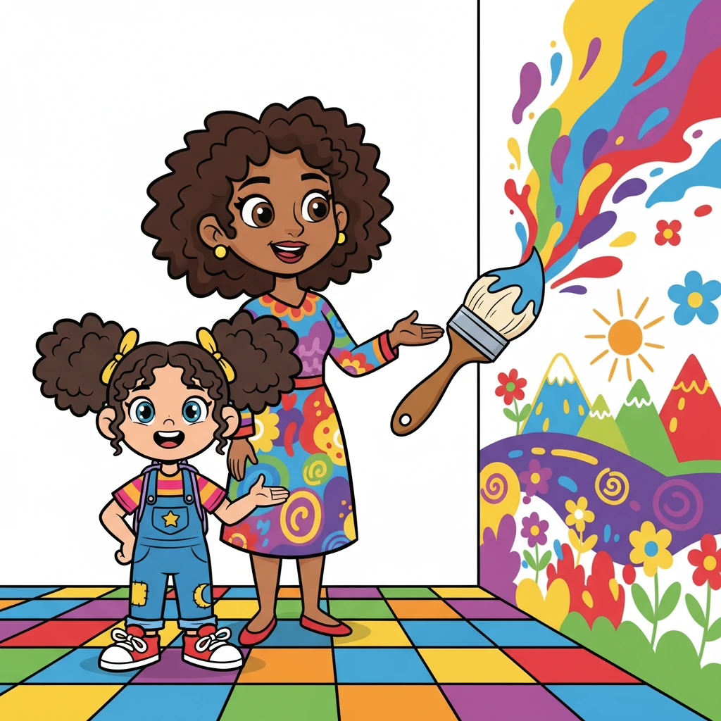 A mãe de Beatriz explicou que a imaginação era como um pincel, pintando o mundo com cores vibrantes.