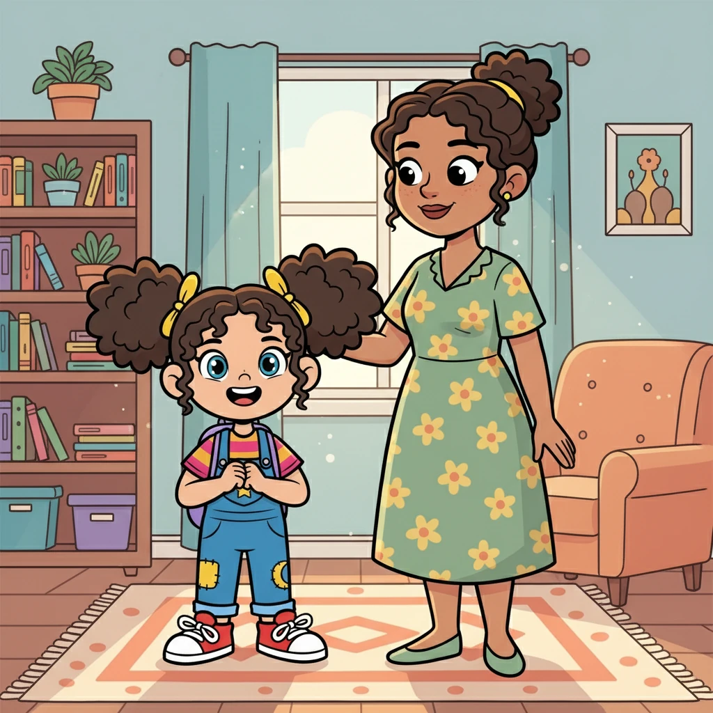 A mãe de Beatriz se orgulhava da transformação de sua filha, vendo-a florescer.