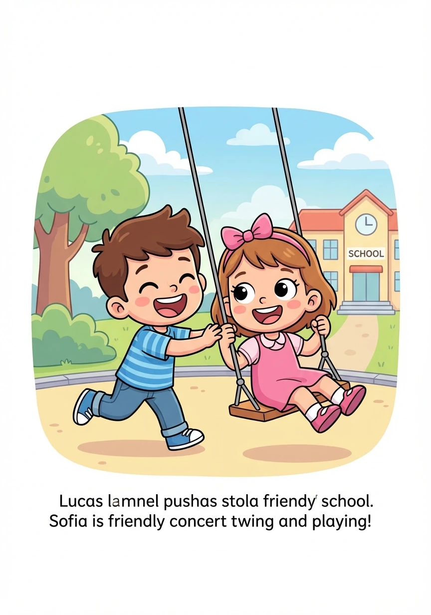 Nos dias seguintes, Lucas e Sofia se tornaram amigos. Eles brincavam juntos no recreio e faziam os trabalhos da escola. Lucas sempre a defendia quando alguém a importunava.
