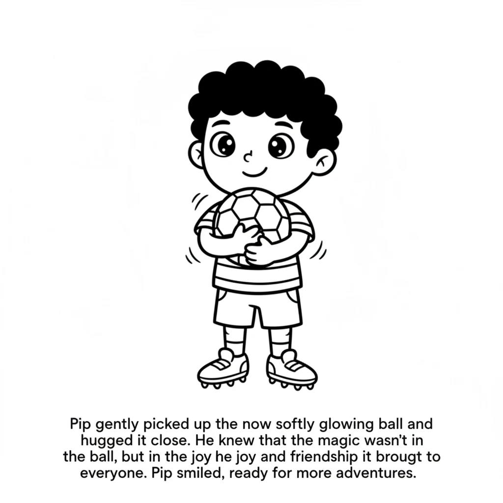 Pip gently picked up the now softly glowing ball and hugged it close. He knew that the magic wasn't just in the ball, but in the joy and friendship it