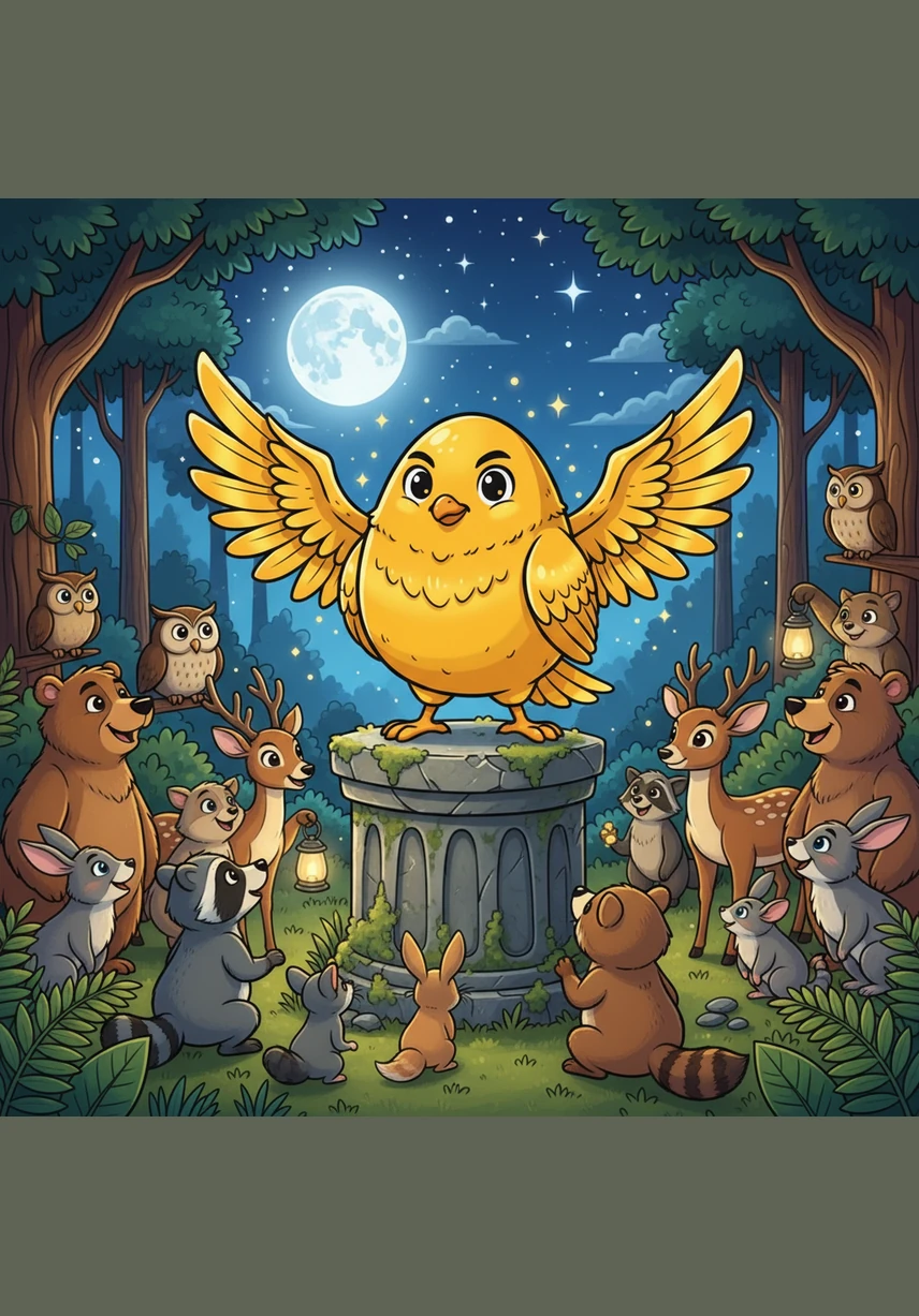 반짝이는 별들이 하나둘 나타나자 험티덤티는 친구들과 함께 나뭇가지에 자리를 잡았습니다. 내일은 또 어떤 멋진 풍경이 자신을 기다리고 있을지 설레는 마음으로 행복한 잠에 들었습니다.