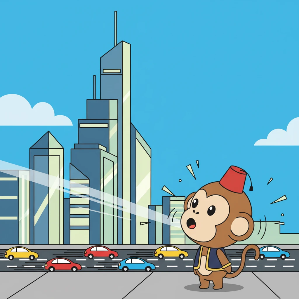 وصل فلفل إلى حافة المدينة الصاخبة، حيث ارتفعت المباني الشاهقة كالجبال الزجاجية. شعر بالدهشة من المركبات الغريبة التي كانت تسرع في الشوارع، ومن أصوات الضجيج التي لم يسمعها من قبل. كان المشهد مختلفًا تمامًا عما تخيله.