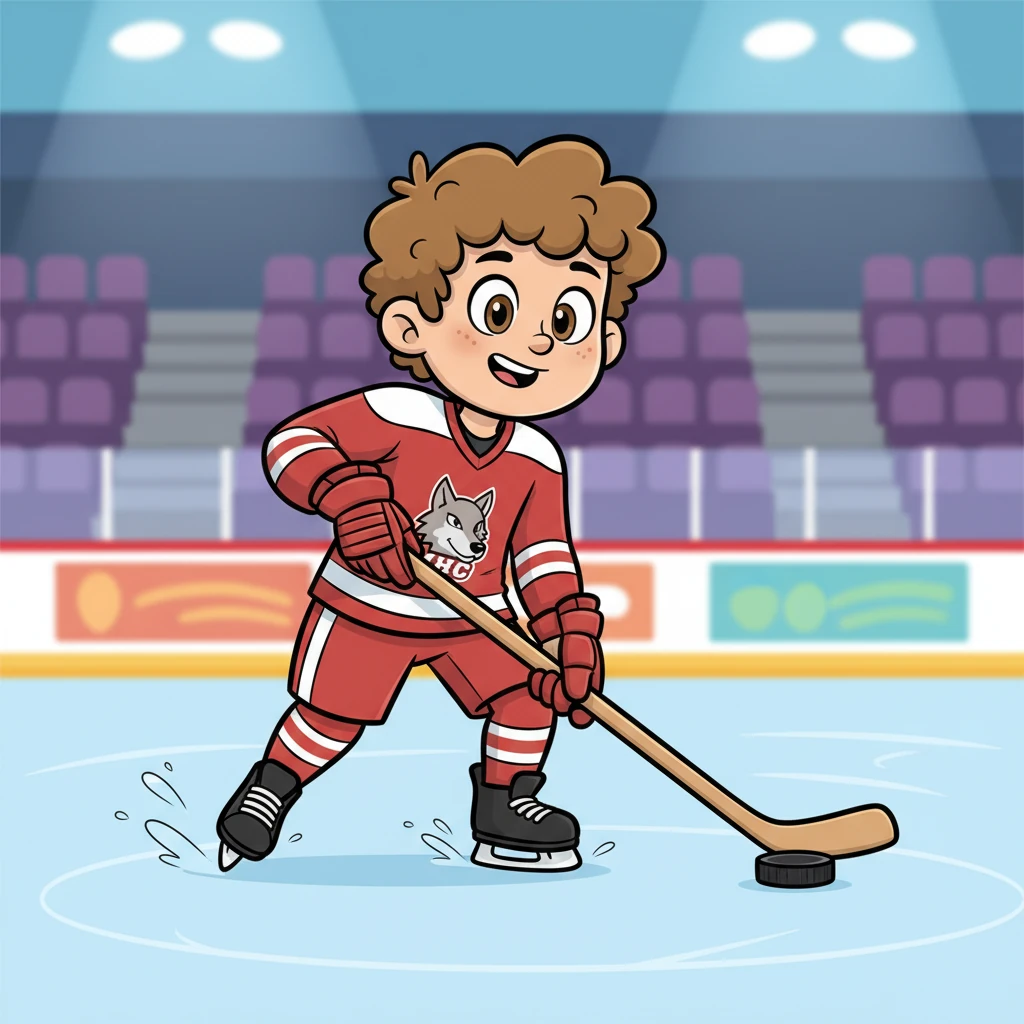 Här är Casper, en glad och energisk kille på tio år. Han älskar ishockey mer än något annat och spelar med hjärtat för sitt lag, MHC. Casper drömmer om att en dag bli en riktig hockeystjärna.