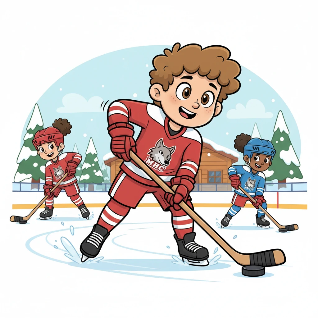 Nu glider Casper ut på den kalla, hala isen. Han är snabb som vinden och tränar sina svängar med lätthet. Tillsammans med sina vänner värmer han upp inför den stora utmaningen.