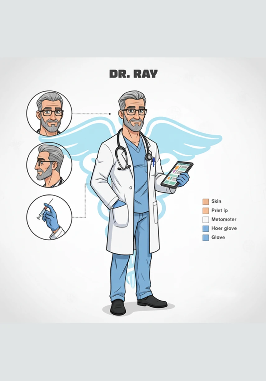 Dr. Ray points to a large ticking clock to illustrate that time is our first line of defense. By minimizing the time spent near a radiation source, we significantly reduce the amount of energy our bodies absorb.