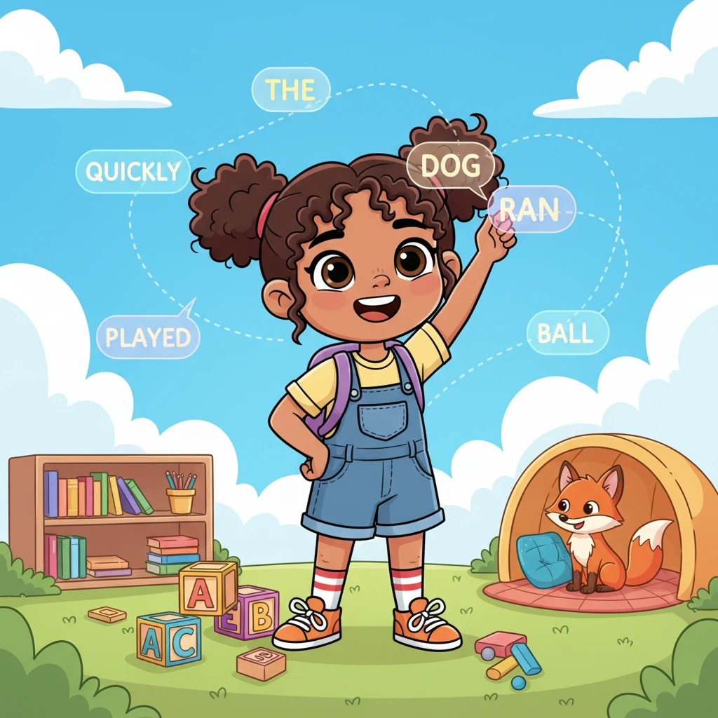 Feeling confident, Maryam proudly constructed her own sentences, carefully choosing each word and its correct ending. Her sentences shimmered with understanding and correct grammar.