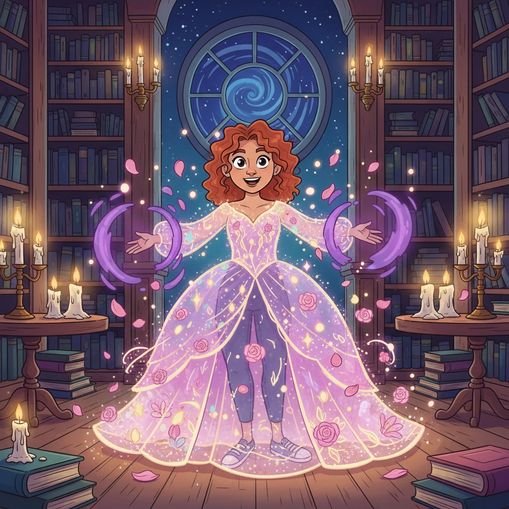 Elara and the Library's Secret Glow - fantasy