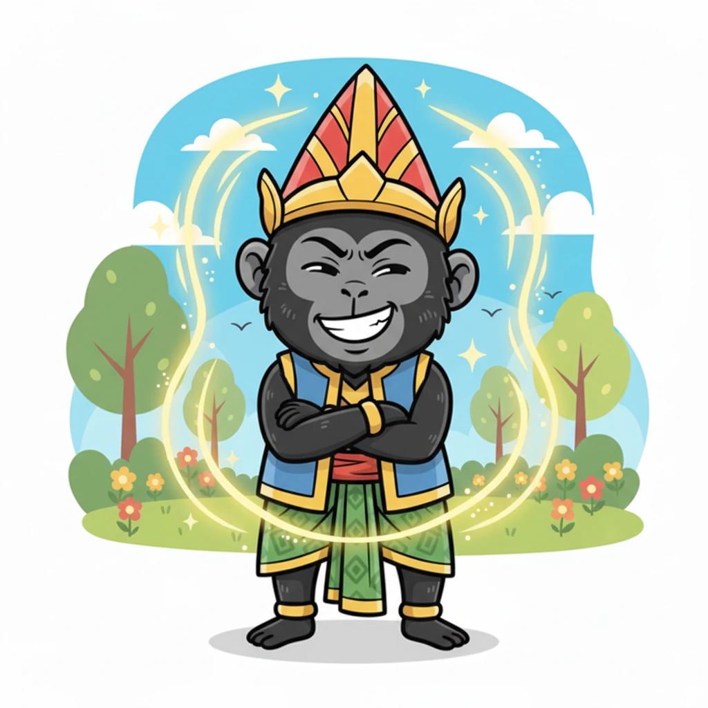 Indrajaya tersenyum sombong, menyilangkan tangannya di dada. Ia dengan angkuh menyatakan bahwa dirinya adalah pria tertampan di seluruh kerajaan. Aura kesombongan terpancar dari setiap gerak-geriknya yang berlebihan.