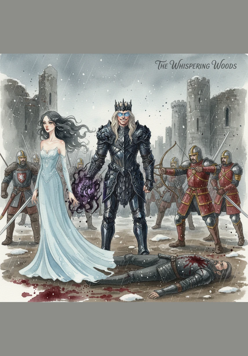 The peace of the parley is shattered as Lannister rebels and Sand Snake assassins launch a desperate ambush, their steel clashing against the shimmering blue armor of Kaelen’s guard. For the first time on Westerosi soil, the thunderous crack of Aethelgardian muskets echoes through the air.
