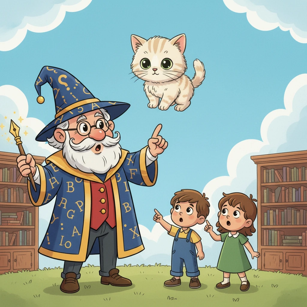 Una dolce gattina con il pelo morbido e gli occhi verdi appare su un'altra immagine. "E questo animaletto coccolone, che cos'è?". Tutti insieme dicono "Un gatto!".