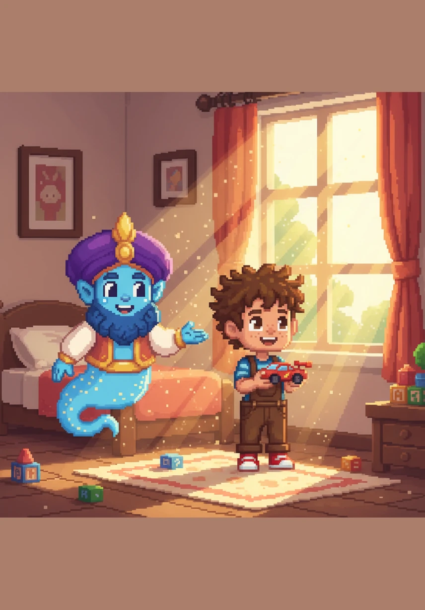 Adam picks up his car, looking at the sunlight streaming through the window with brand new eyes. He realizes that the sun is the magnificent beginning of every journey, and he thanks his magical friend for the lesson.