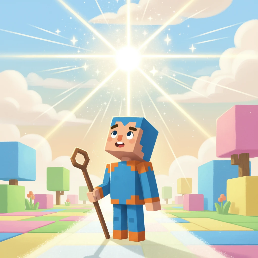 Um dia, uma luz brilhante surgiu no céu, um chamado para Benício. Uma voz suave ecoou em sua mente, convidando-o para uma jornada. Intrigado e esperançoso, Benício decidiu seguir a luz, começando sua jornada épica.