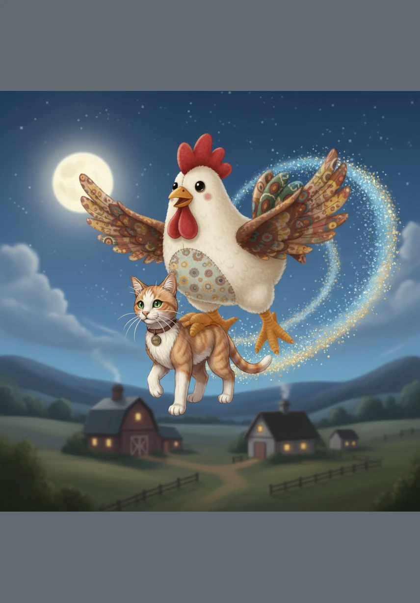 Instead of a scary boom, the package erupts with a powerful whistle that lifts Barnaby right off the ground. He soars into the air for a brief, magical moment as the Grand Finale firework finally takes flight from his back.