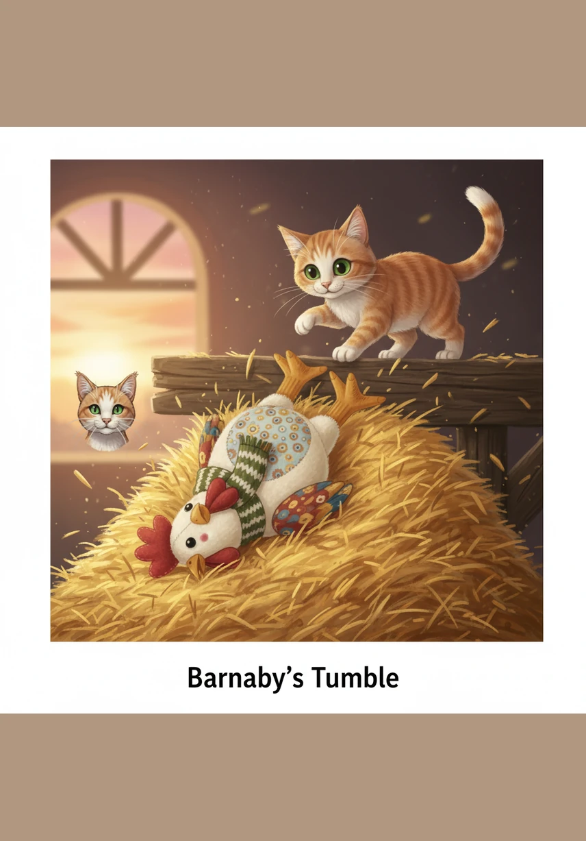 Barnaby tumbles gently into a soft patch of clover, his heart racing with pride and excitement. He watches the fading sparks and knows that tonight, he didn't just save the farm; he gave them a night of magic they would never forget.