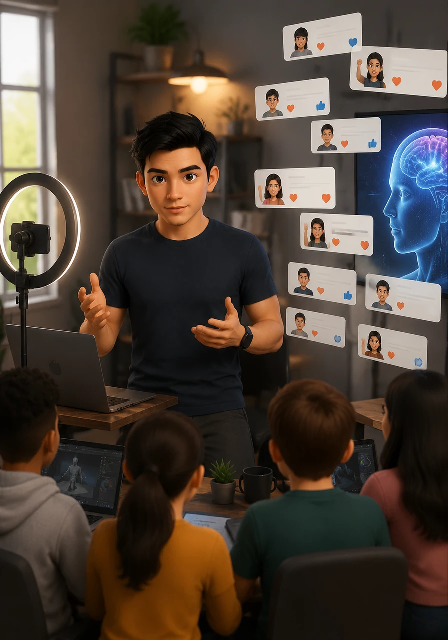 To give back to the community, Aarav hosts a live workshop to teach other aspiring creators how to use AI tools ethically and creatively. He emphasizes that technology should empower human creativity rather than replace it, inspiring a new generation to find their voices. His inbox fills with messages from students who are now finding their own success.