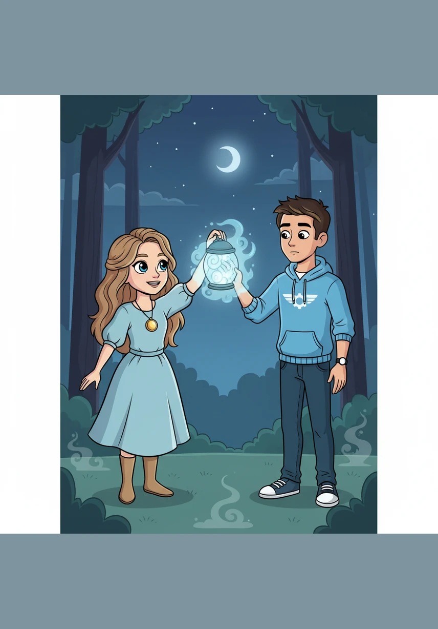 Elara noticed her friend and beckoned him over, showing him a glowing lantern she had crafted from pure evening mist. Julian touched the cold, pulsing light, wondering why the magic responded to her touch but remained silent and dormant for him.