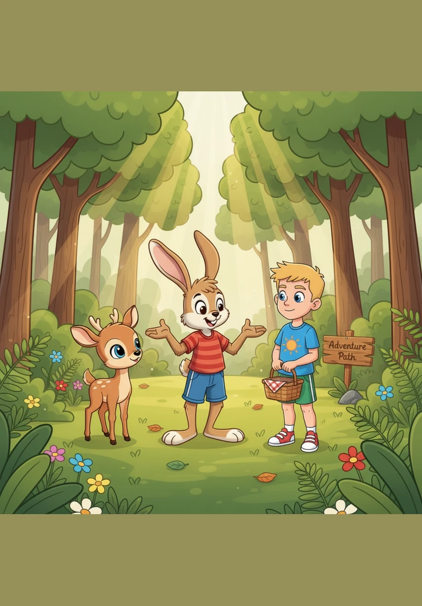 W sercu gęstego, zielonego lasu mieszkał mały zajączek o imieniu Uszatek wraz ze swoimi przyjaciółmi. Las był pełen życia, a zwierzęta spędzały całe dnie na radosnych zabawach w cieniu starych dębów i na pachnących polanach.