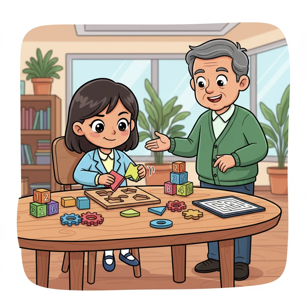 “Now, for a short cognitive test!” the manager announced. Riya nodded, her eyes gleaming with focus. She tackled logical puzzles and numerical challenges with quiet concentration, her brow furrowed playfully as she navigated each brain teaser.