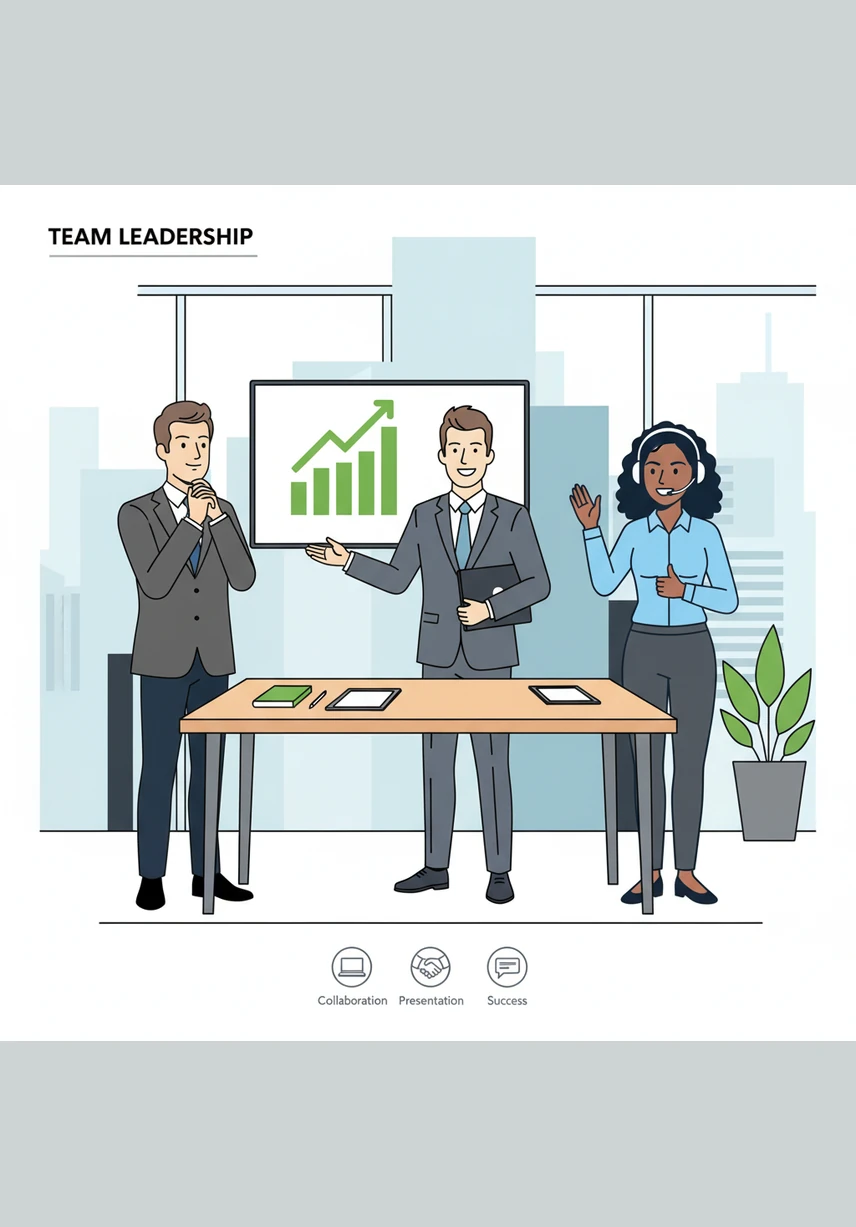 His desktop appears on everyone's monitors, displaying vibrant charts, organized data, and innovative designs. Oliver explains his process clearly and confidently, guiding his teammates through the highlights of his recent tasks.