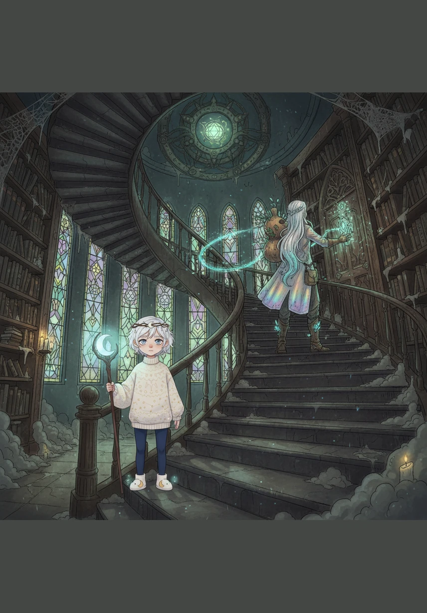 Within the grandest laboratory, built from towering crystal, the scientists of Staranisa grow weary of their predictable studies. Surrounded by glowing jars and holographic maps, they realize that simply observing the world is no longer enough to satisfy their restless curiosity.