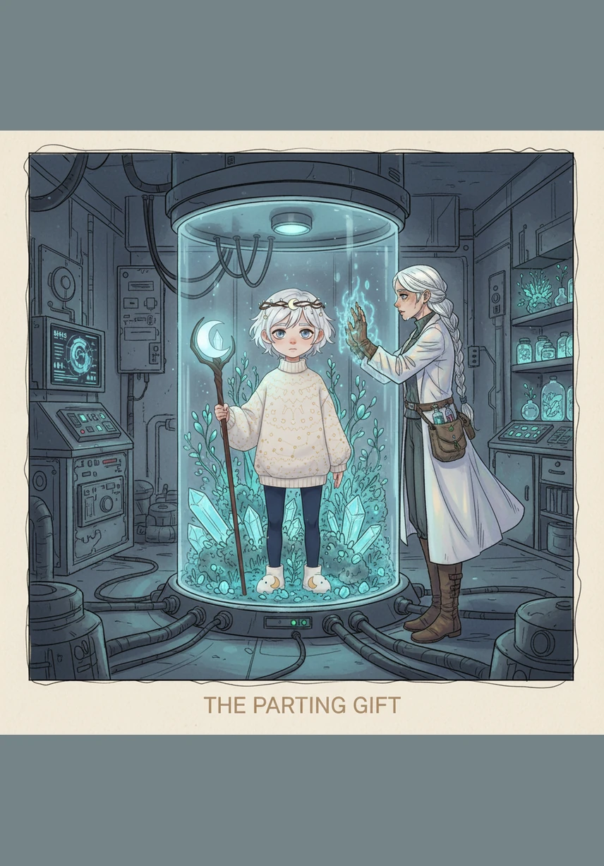 Cold, metallic voices echo through the lab, referring to him only as Subject 1107 while they record his vital signs on flickering panels. Moon presses his small hands against the glass, wondering why he is being watched by people who see him as an experiment rather than a living being.