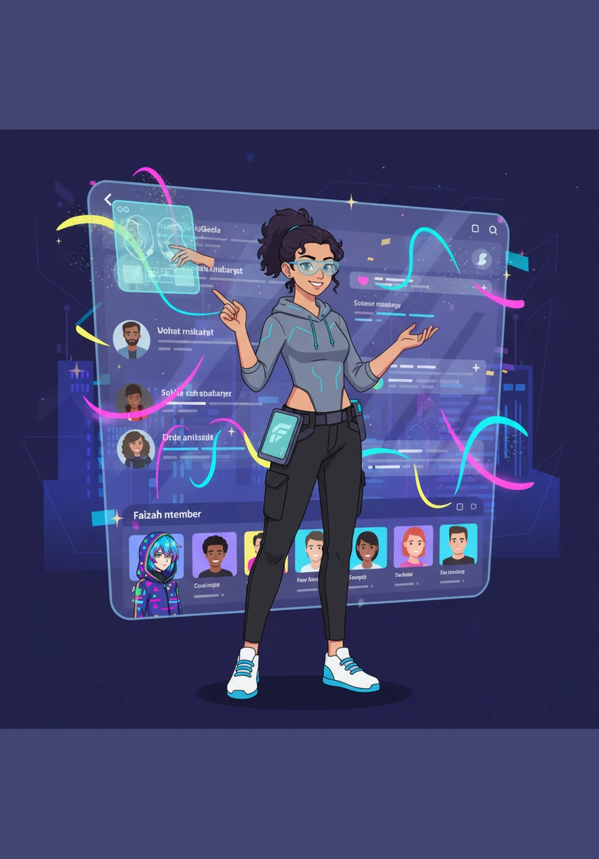 Efek kedap-kedip pelangi terus menghiasi setiap sudut aplikasi, memberikan kesan pesta digital yang modern dan futuristik. Setiap elemen teks bergerak dengan dinamis, mencerminkan energi kreatif dan dedikasi dari sang admin dalam membangun komunitas ini.