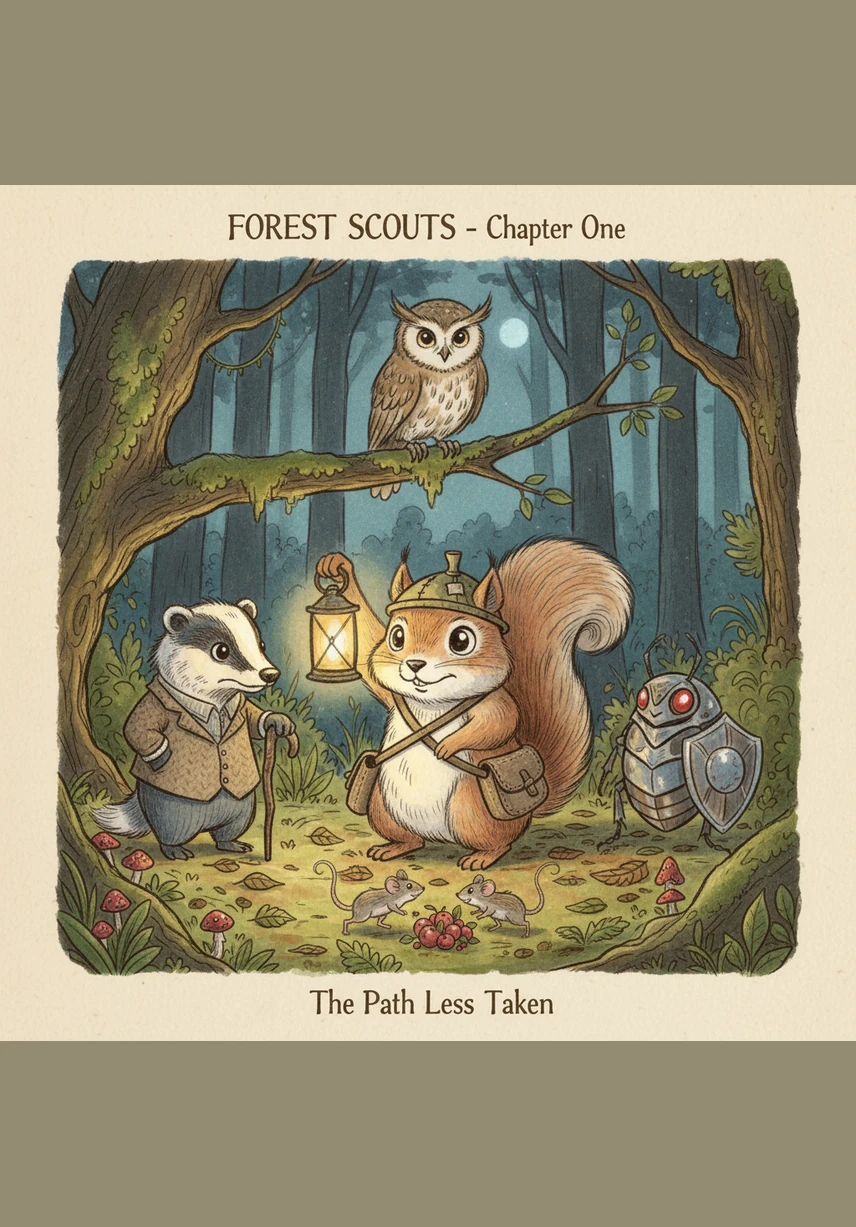 He explained to the worried rabbits and birds that by looking at the patterns of the past, he could see an invisible thread leading into the future. He showed them how the amount of sun and rain from months ago decided exactly where the nuts would be hiding today.