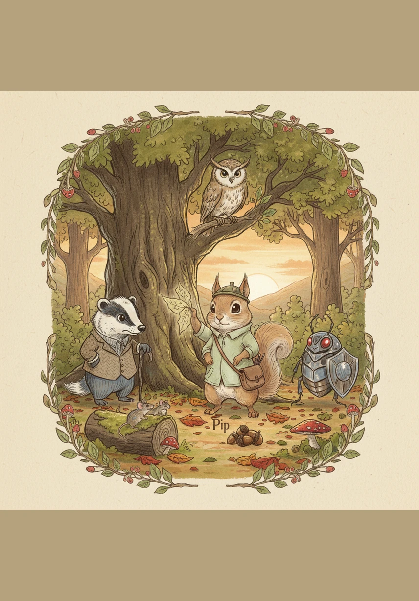 As the animals feasted happily, Pip began teaching the younger squirrels how to mark their own leaves and spot the forest's hidden trends. From that day on, the Whispering Woods never went hungry again, for they had learned the magic of looking back to see ahead.