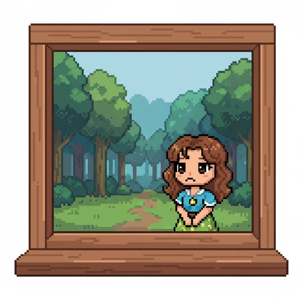 Luna olhava pela janela de sua pequena casa, sentindo um pouco de tédio. O bosque, na borda de sua aldeia, parecia convidá-la com seus tons de verde e mistério. Ela sonhava em explorar os segredos que as árvores escondiam.