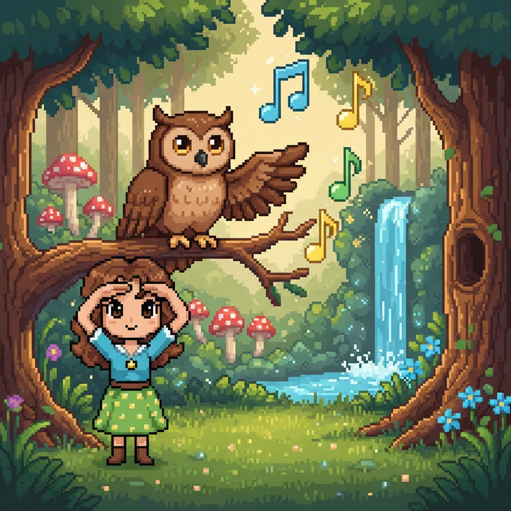 A coruja revelou que a canção estava dividida em três notas musicais mágicas, espalhadas por todo o bosque. Luna precisaria encontrá-las para restaurar a melodia e a magia do lugar. Sua missão era clara.