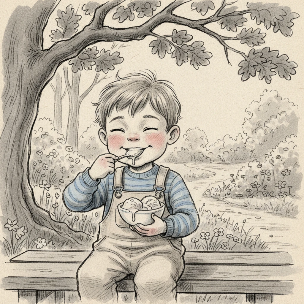 Finally, the moment arrived. Leo held the small bowl of ice cream, a spoon poised over the melting treat. He took a spoonful, and the cold, sweet cream dissolved delightfully on his tongue.