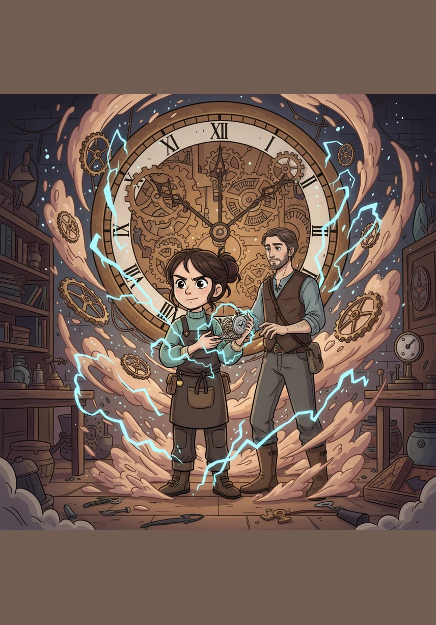 Решительным движением Каенна сжала часы в руках и разбила их, выбирая простое человеческое счастье вместо героического прошлого. Магия вырвалась наружу ослепительной вспышкой, похожей на рассвет, и навсегда разрушила оковы древнего заклятия.