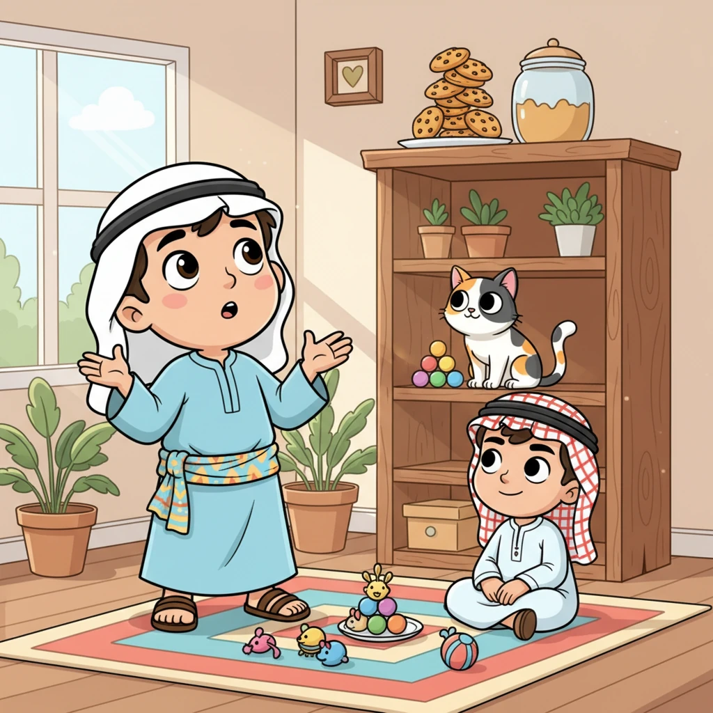 تحولت الأيام إلى أسابيع، واستمرت 'الحوادث' الغريبة. اختفت الكعك من الجرة، لتظهر مرة أخرى مكدسة بشكل مثالي على أعلى رف. كانت ألعاب قطة العائلة دائمًا ما توجد في أكثر الأماكن غرابة. بدأ فارس يربط النقاط، دائمًا ما يرى ذكي قريبًا، هادئًا ومراقبًا.