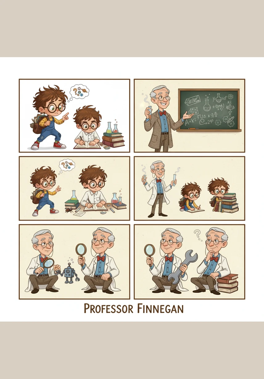 Long ago, a man named Isaac Newton sits quietly beneath the shade of a sturdy apple tree, lost in deep thought about the mechanics of nature. He wonders about the invisible forces that hold the stars and the earth in their places.