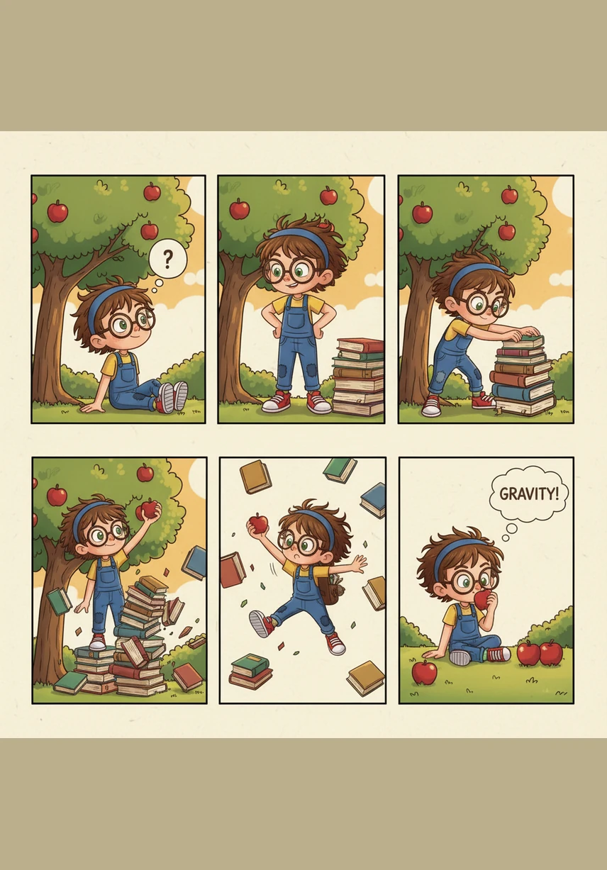 Curie stands before a heavy, mysterious door in a dark hallway with a sign that reads 'Curiosity killed the cat,' feeling a strong temptation to peek inside. She begins to realize that not every secret is safe to uncover and that some paths can lead to unnecessary danger.