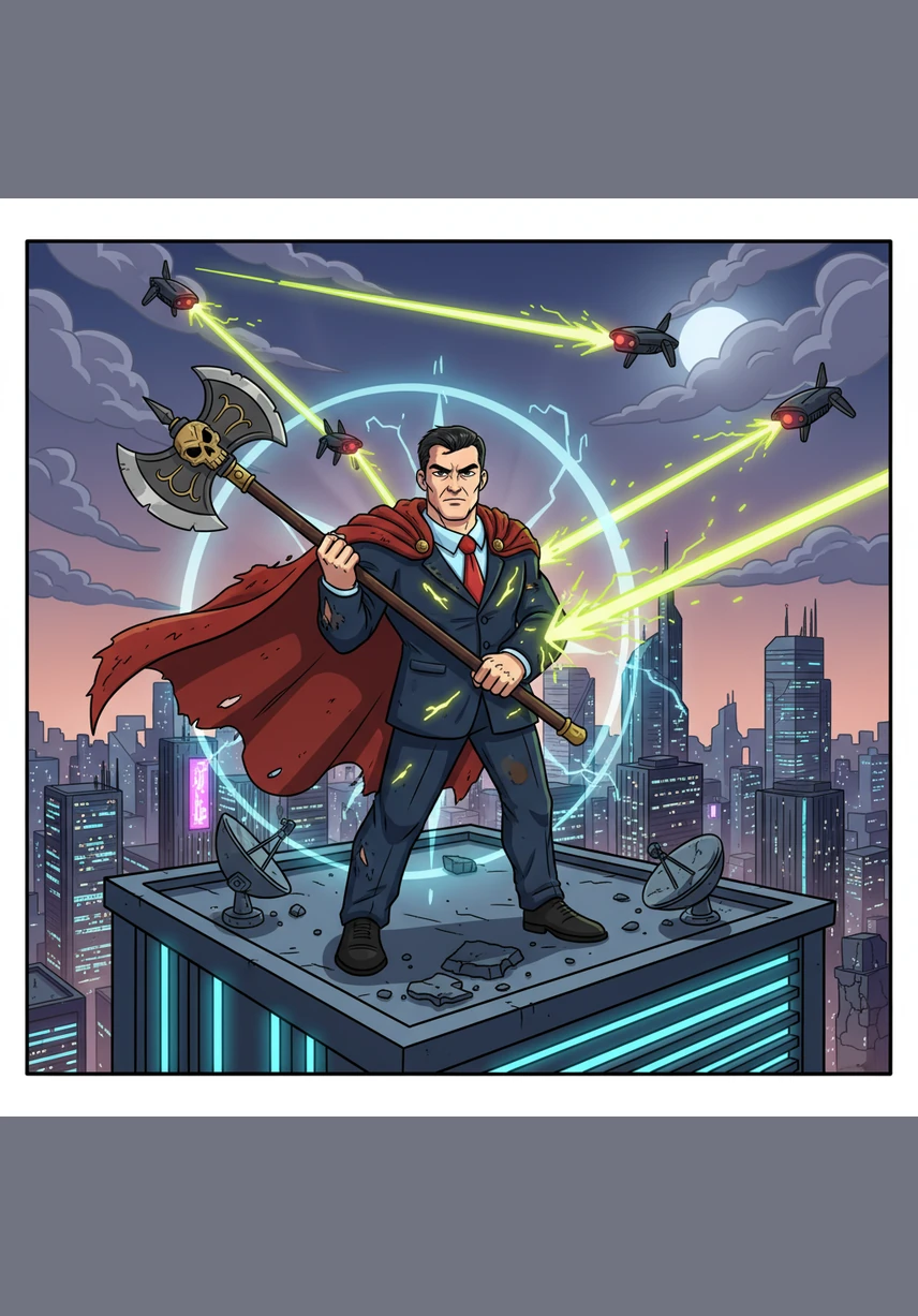 High atop a skyscraper, Cesar watches the sunrise over the ocean, the sky painted in hues of gold and crimson. He reflects on the weight of his crown and the legacy he is building for the future. The world is waking up, but Cesar has never slept, always one step ahead.