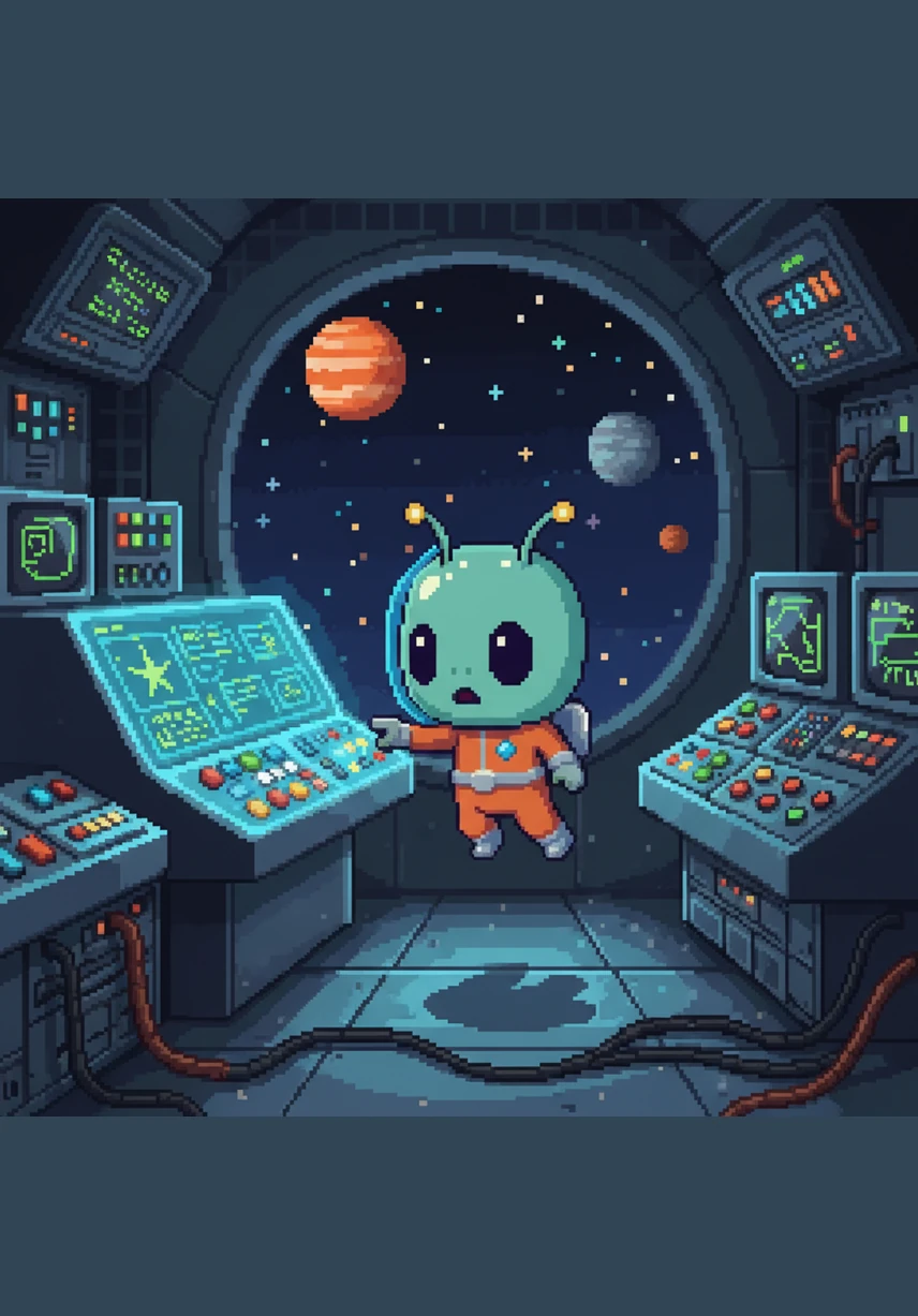 The spaceship landed softly in a field of tall, swaying sunflowers. Zoggy stepped out onto the soft grass, feeling the warm sun on his antennae for the very first time and smelling the sweet scent of nature.