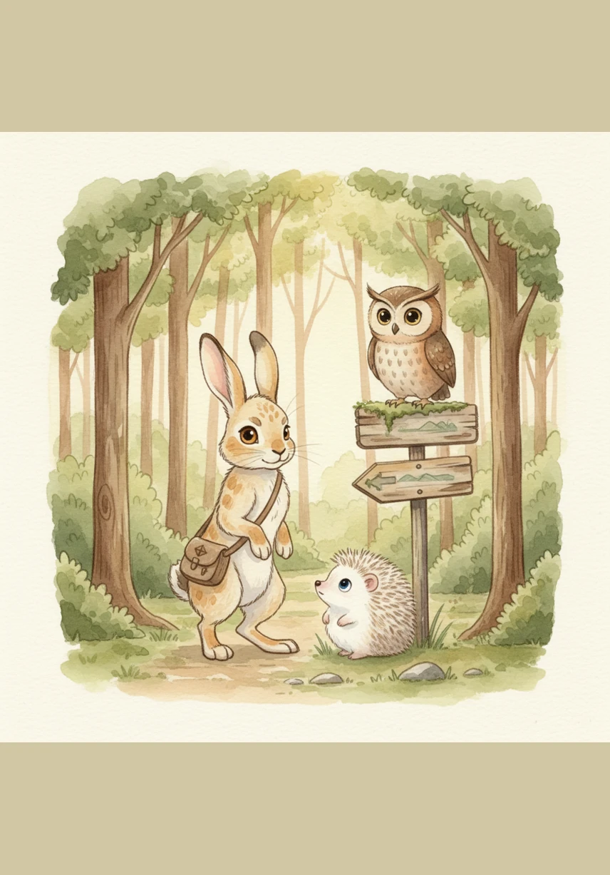 Однажды утром Тимка решил сам найти дом солнца. Он ласково попрощался с мамой-зайчихой на солнечной полянке и отправился в своё первое большое путешествие сквозь высокую траву.