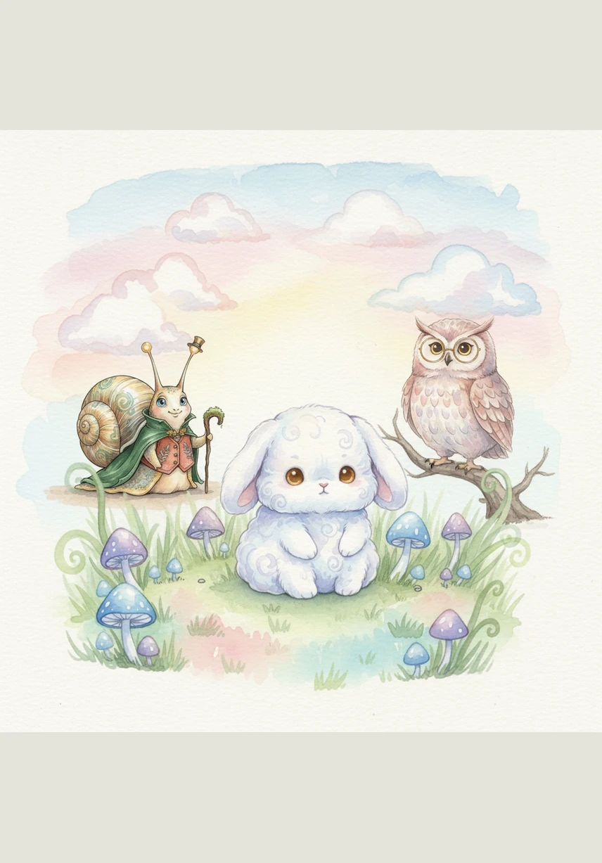 Poznajcie Pufka, małego i puszystego stworka mieszkającego w Krainie Łagodności, gdzie trawa pachnie watą cukrową. Pufek wygląda jak miękka, biała chmurka z uszkami króliczka i zawsze jest gotowy na nowe, ciekawe odkrycia.